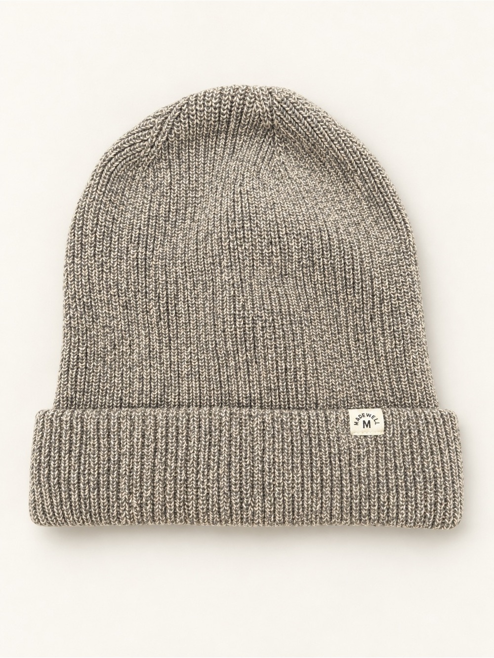 Madewell Beanie Coastal Granite Recycled Cotton Cuffed Knit Fisherman Hat OS